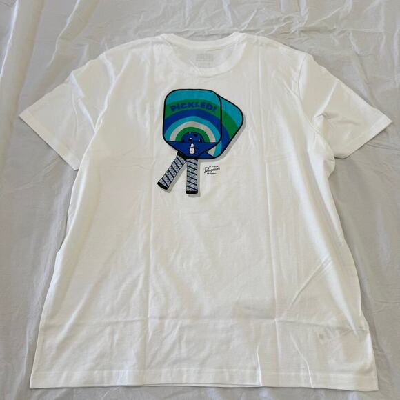 NWT Penguin Men`s Short Sleeve PB Back Graphic Tennis Top Bright White Size XL - Picture 5 of 6